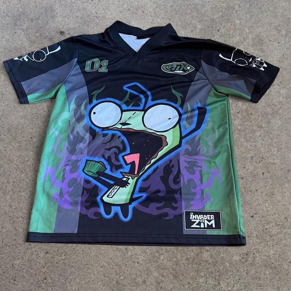 Invader Zim Jersey Small Grunge Y2K Style Emo 2026 I Miss You Cupcake